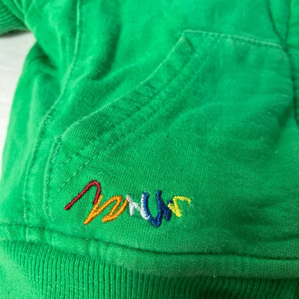 Coogi Short Sleeve Full‎ Zip Sweater Baby Boy 6m Green Logo Hooded Pockets